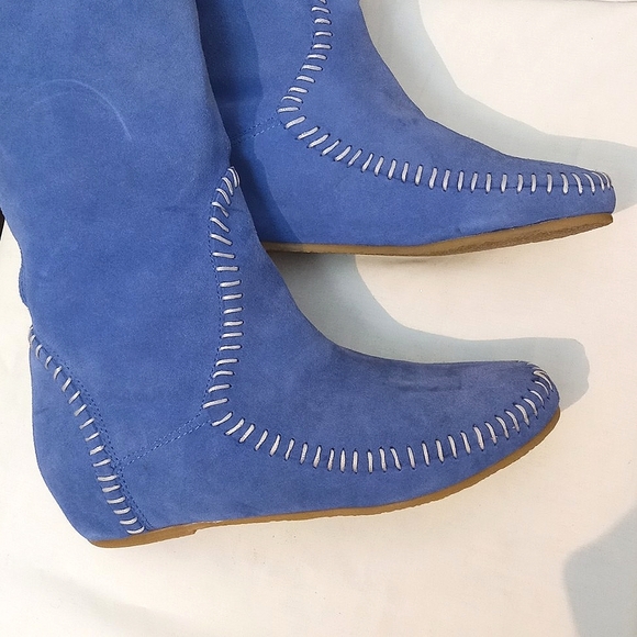 ZigiNY LEATHER High Boots Sky Blue or Chocolate Brown| 8 US - Picture 8 of 13